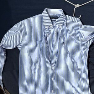 Polo by Ralph Lauren White and Blue Striped Shirt